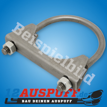 3St Auspuffschelle Rohrbügel Schelle U-Bolt Clamp Ford 45,5mm Flachbügelschelle